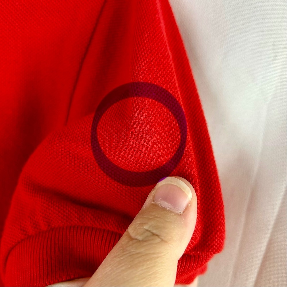 Lacoste Womens Red Cotton Pique Short Sleeve Polo Shirt Size 40 Medium Crocodile - Picture 7 of 8
